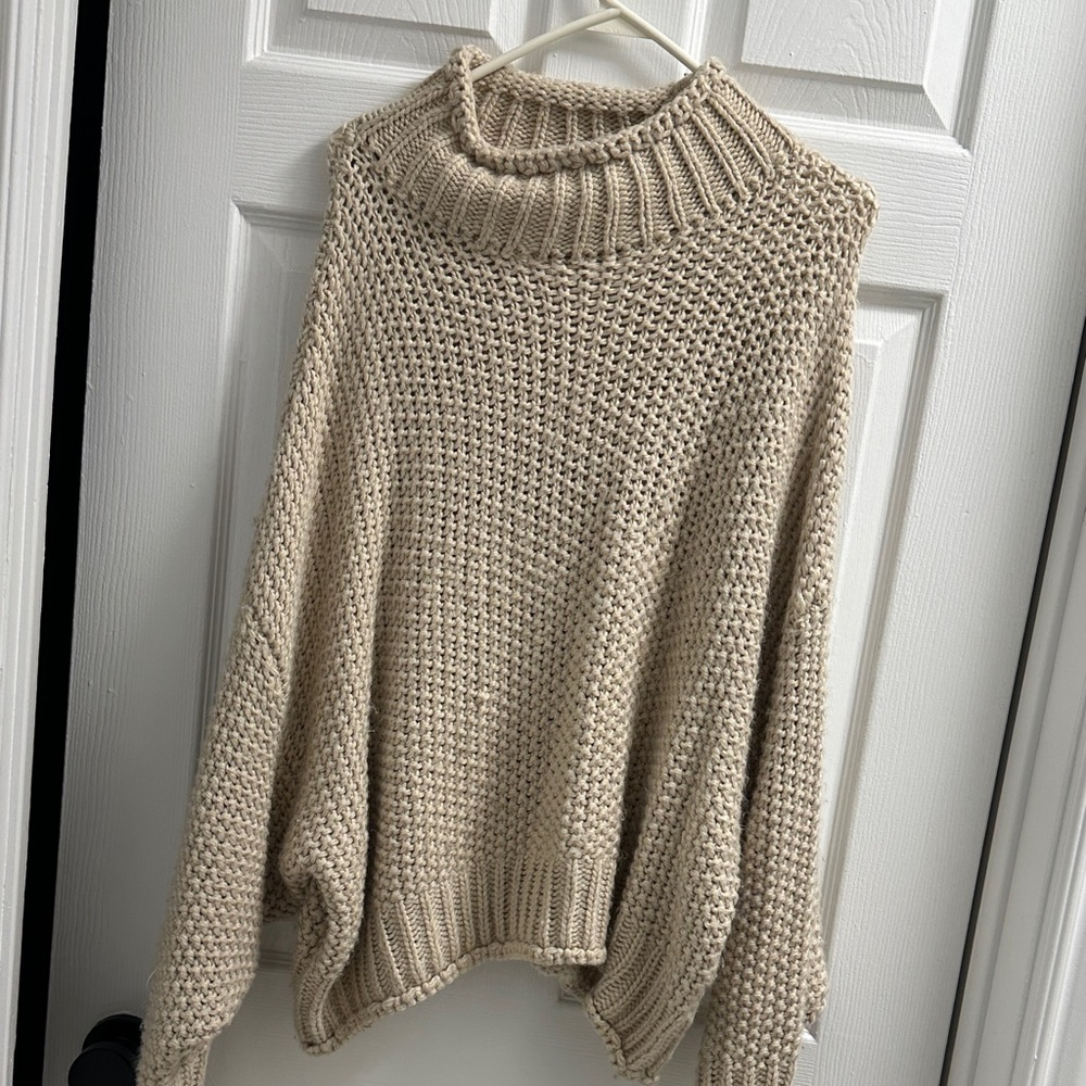 Cozy Beige Knit Sweater